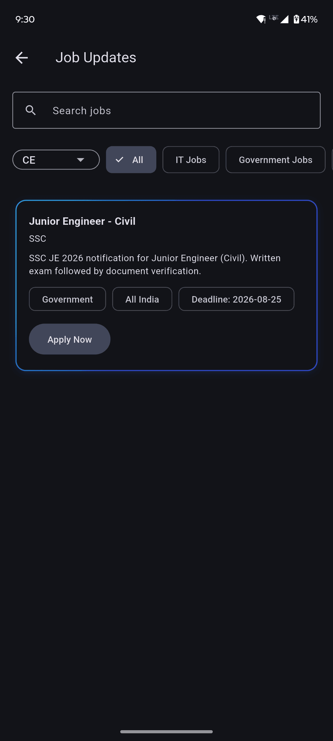 Job Updates