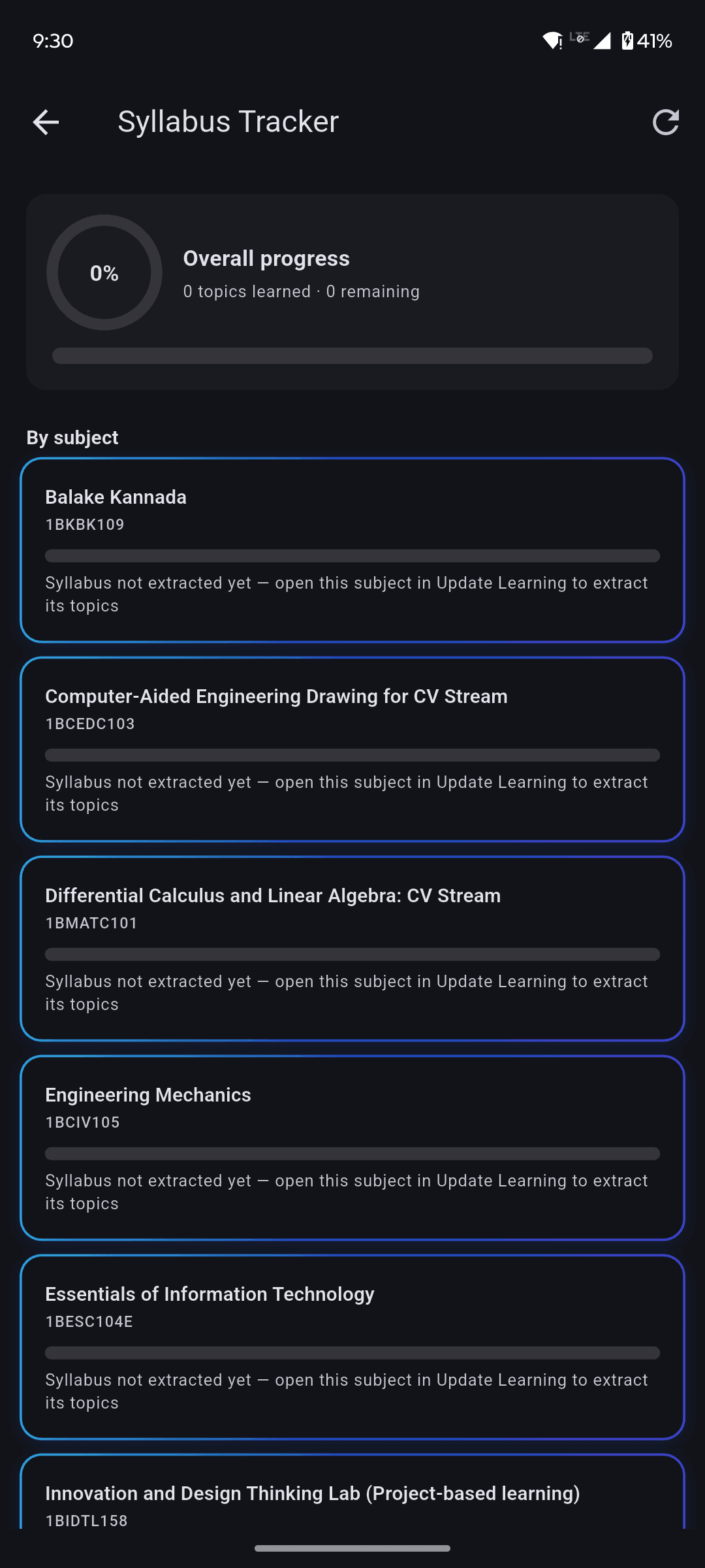 Syllabus Tracker