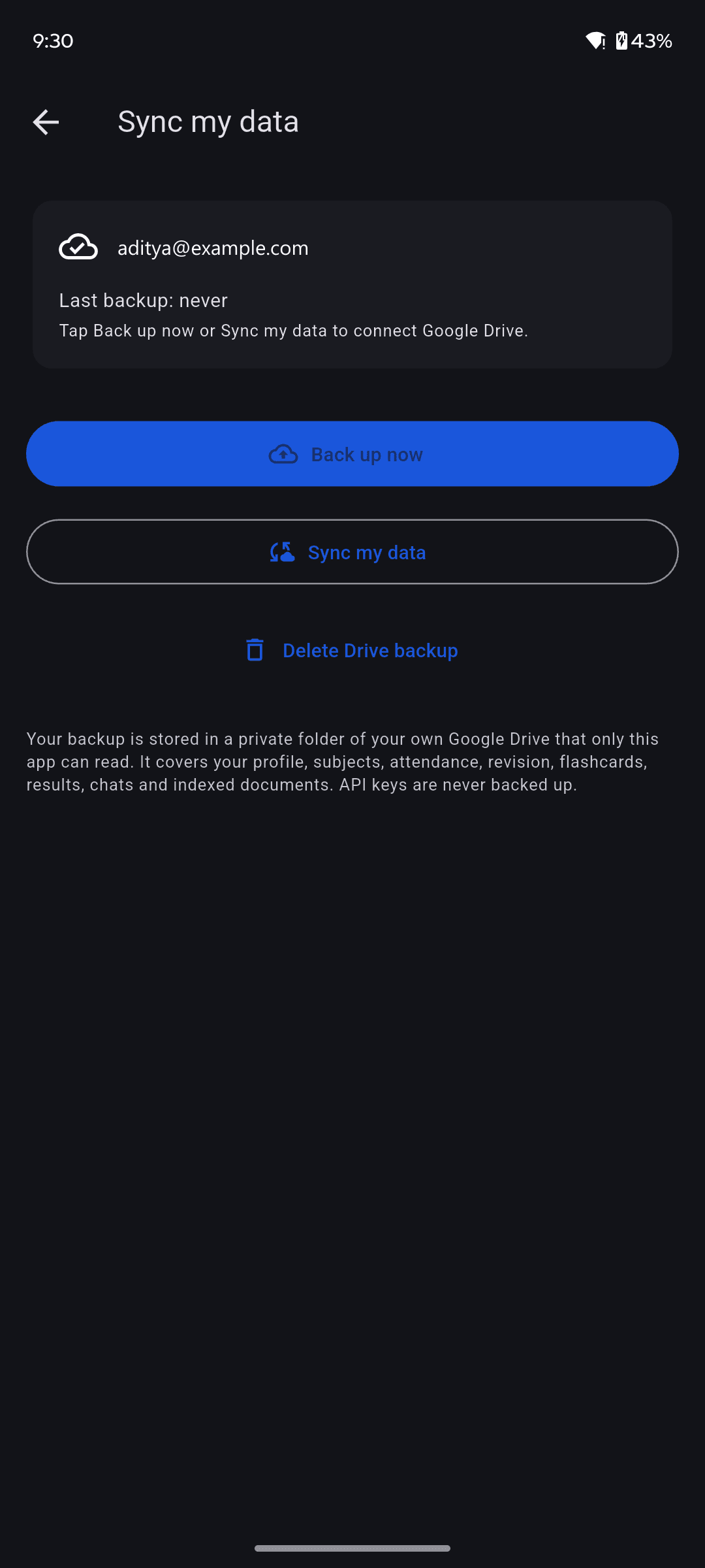 Sync my data