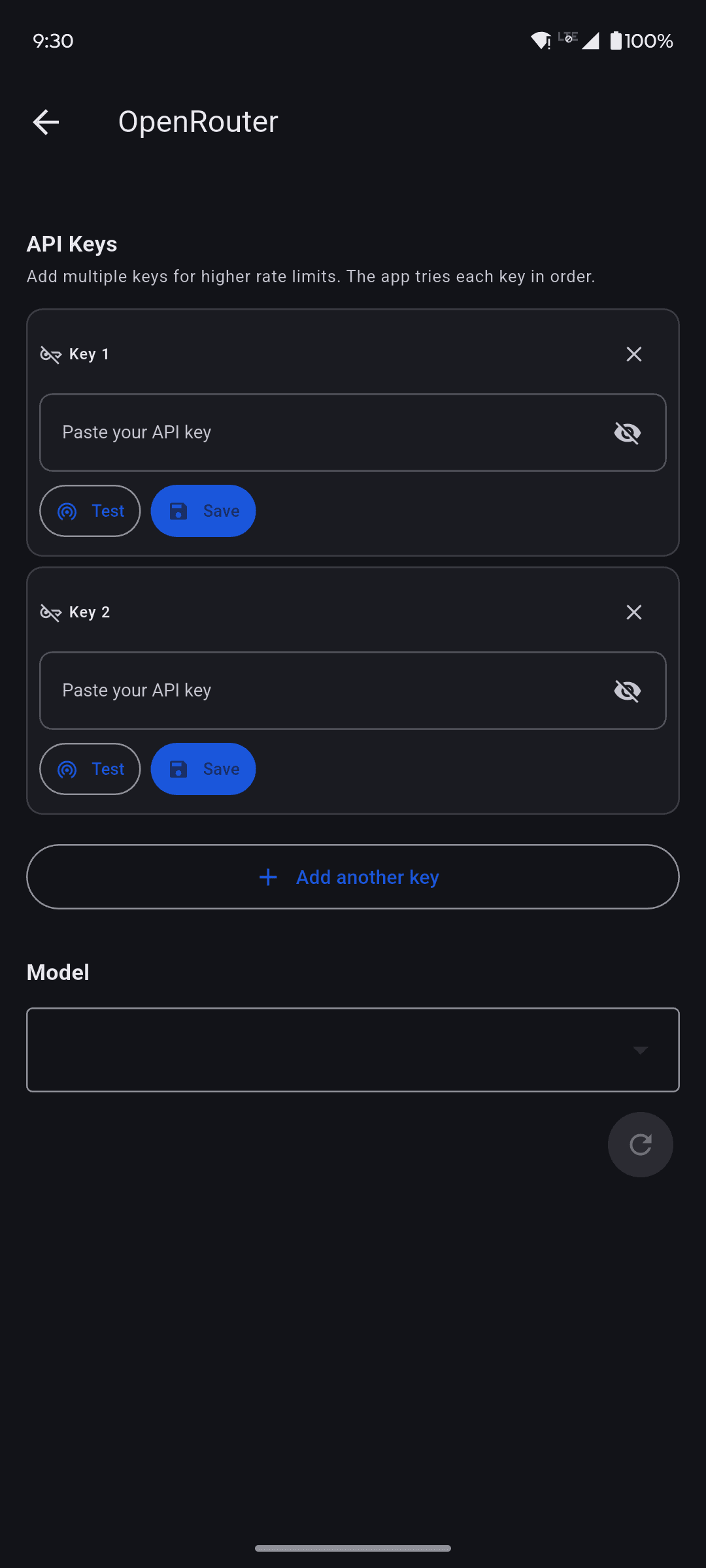 Add your own key