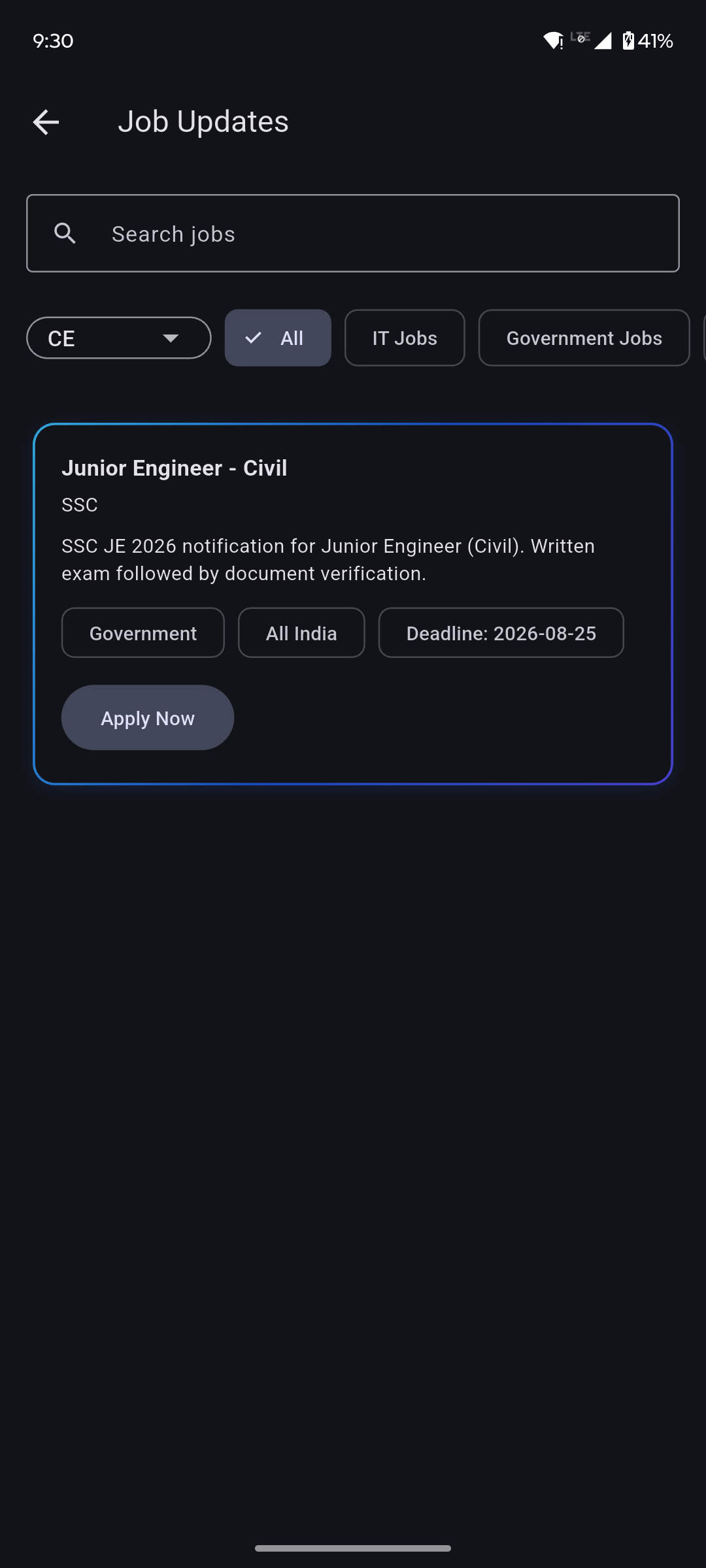 Job Updates