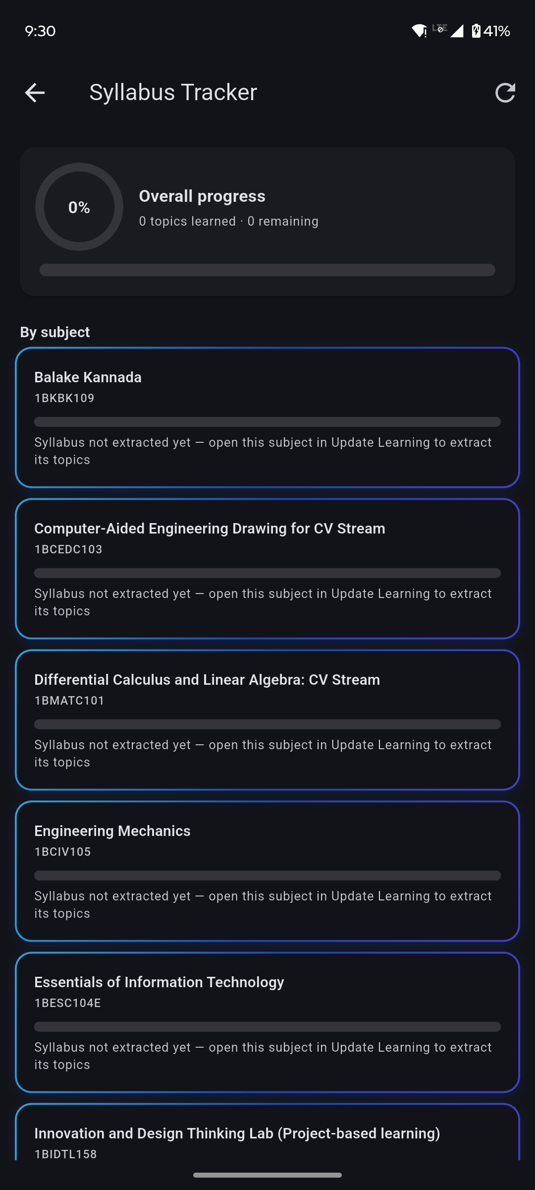 Syllabus Tracker