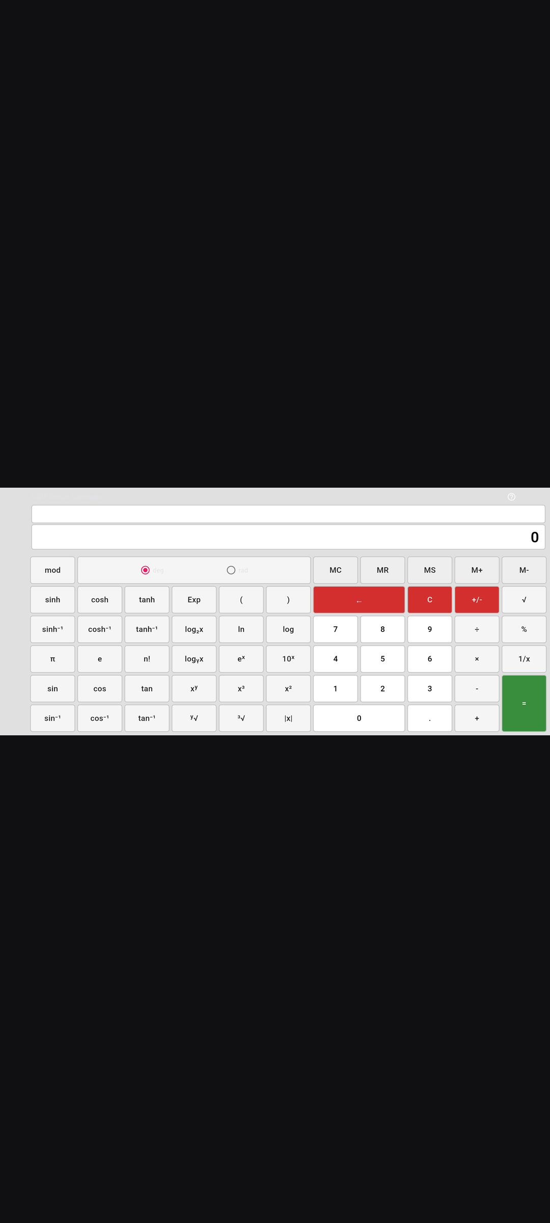 GATE Virtual Calculator