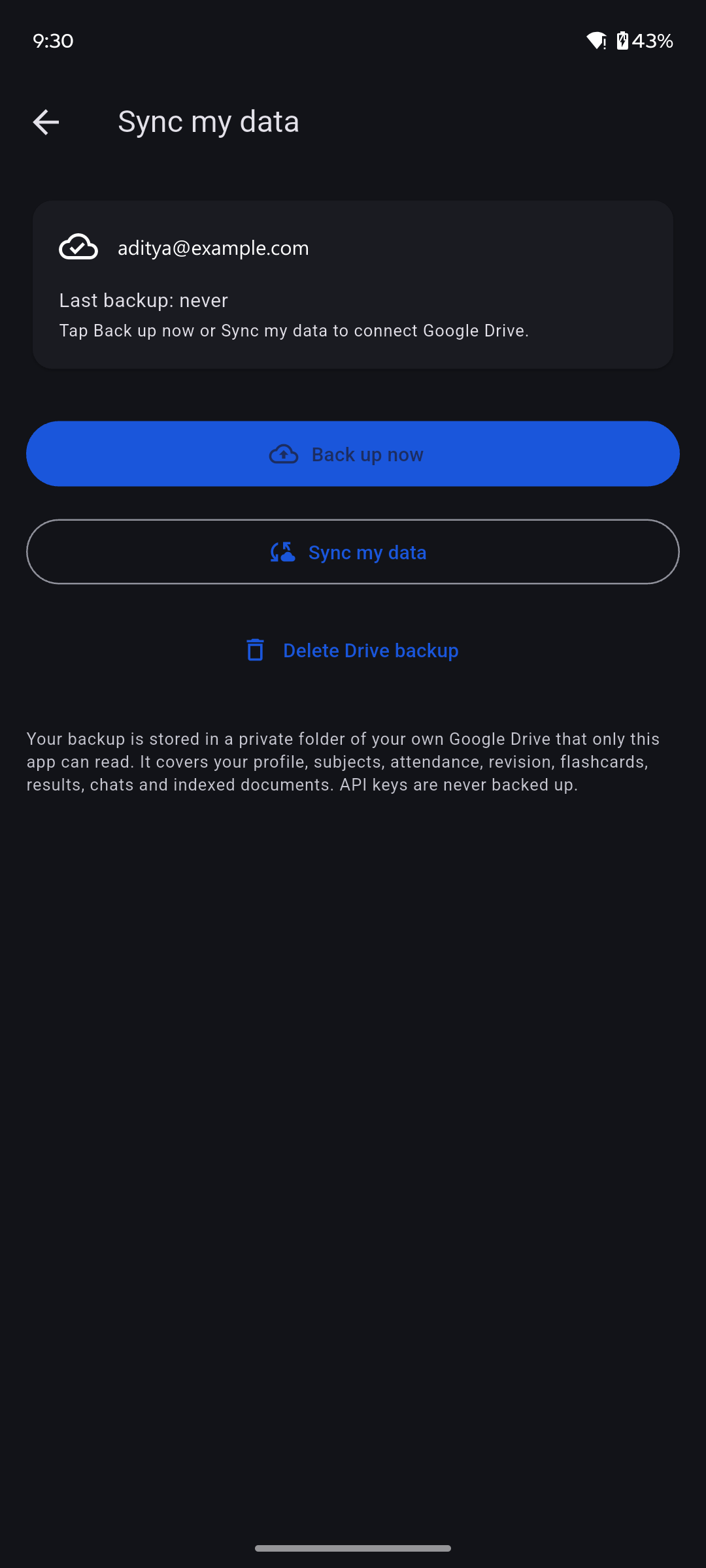 Sync my data