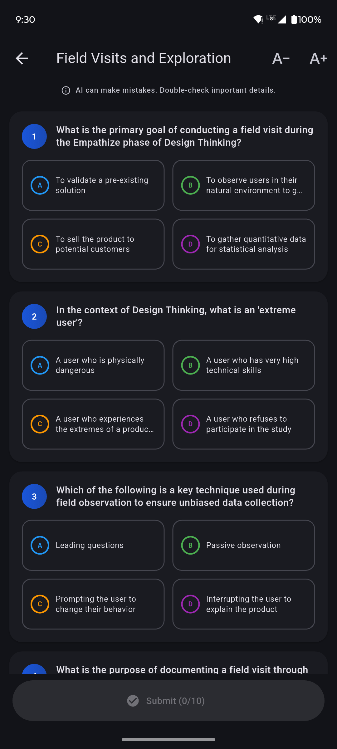 Quiz questions